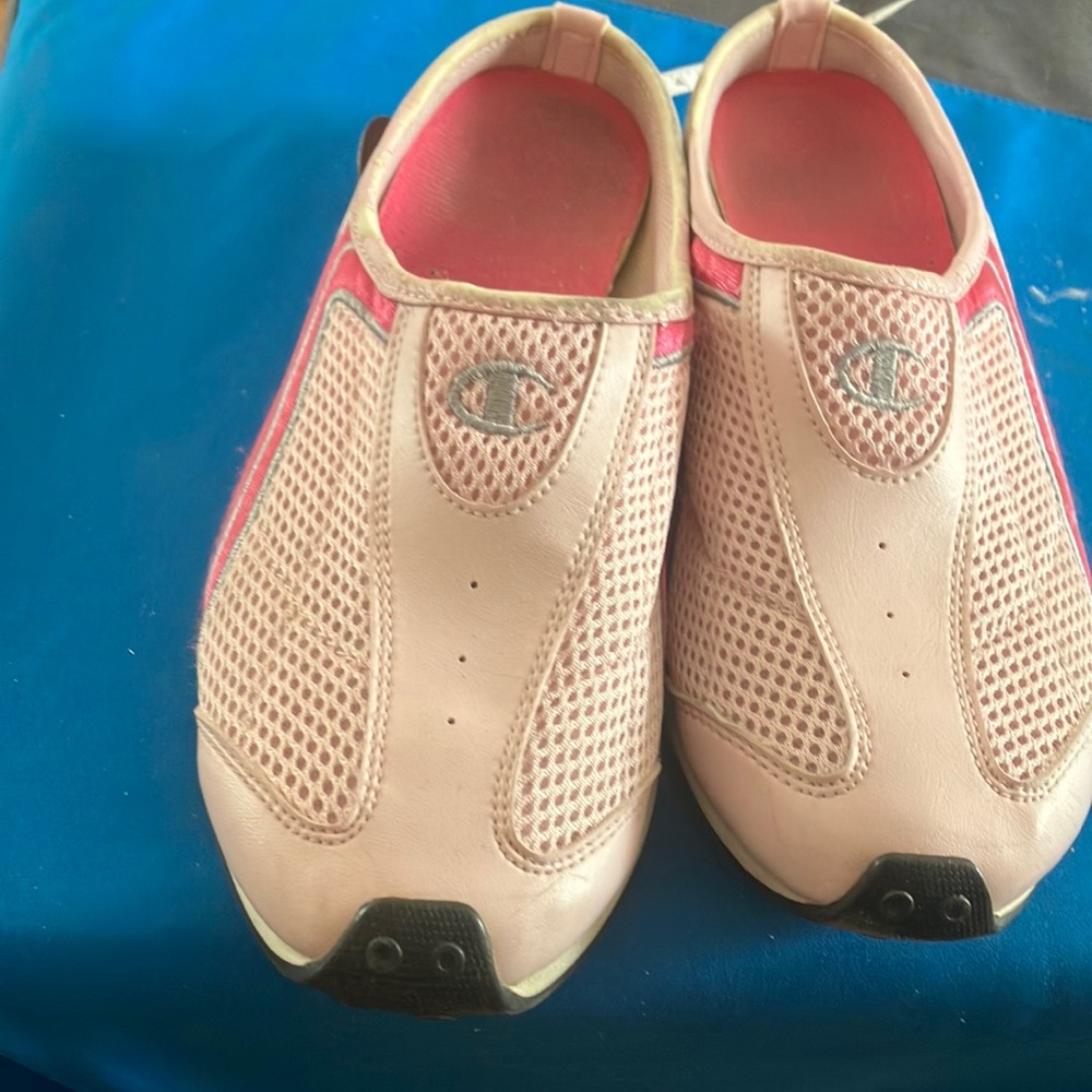 Champion Pink Slip-On Sneakers Breathable Mesh 6